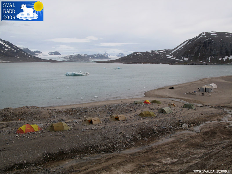 The Blomstrand camp from the hills