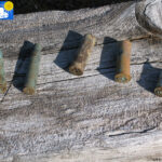 Cartridge cases found near a cabin towards Kapp Guissez