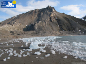 Ice in Kongsfjorden on the beach -2