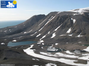 Little lakes in the glacial valley