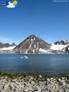 Mountain and snow-field from the coast of Magdalenefjord