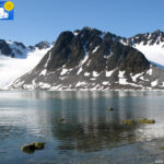 Mountain and glacier from the coast of Magdalenefjord