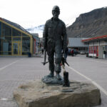 The monument to the miner, downtown