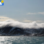 Clouds on the mountains towards, detail