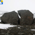 Broken stone, during the first excursion