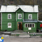 The postal office in Barentsburg, in the seaport