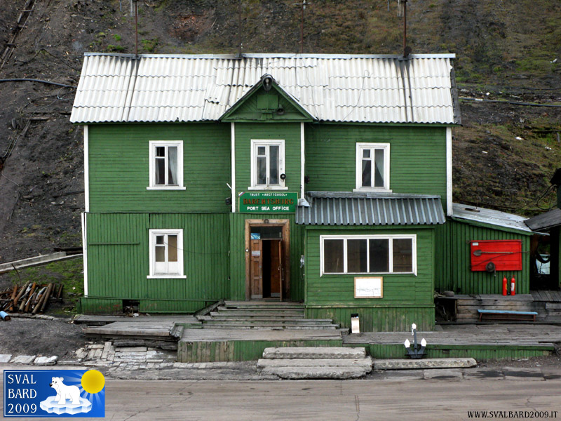 The postal office in Barentsburg, in the seaport